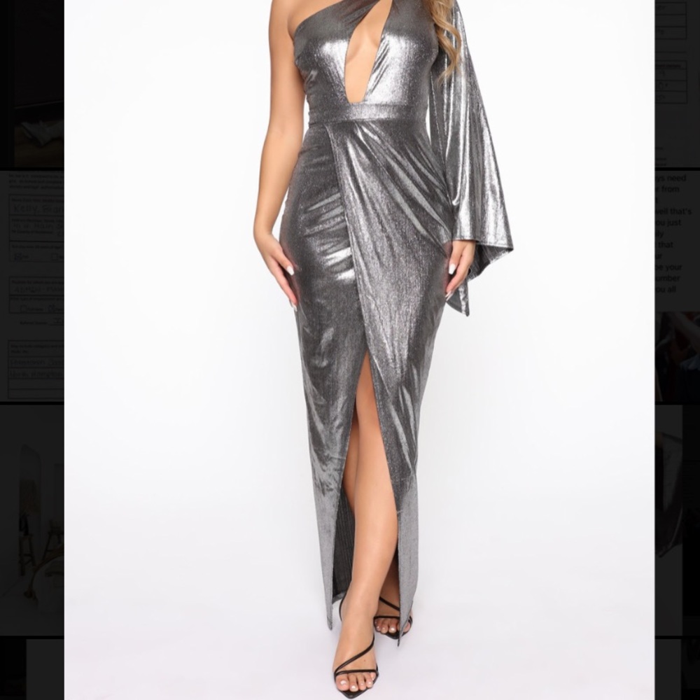 Silver Maxi Dress-SOLD
